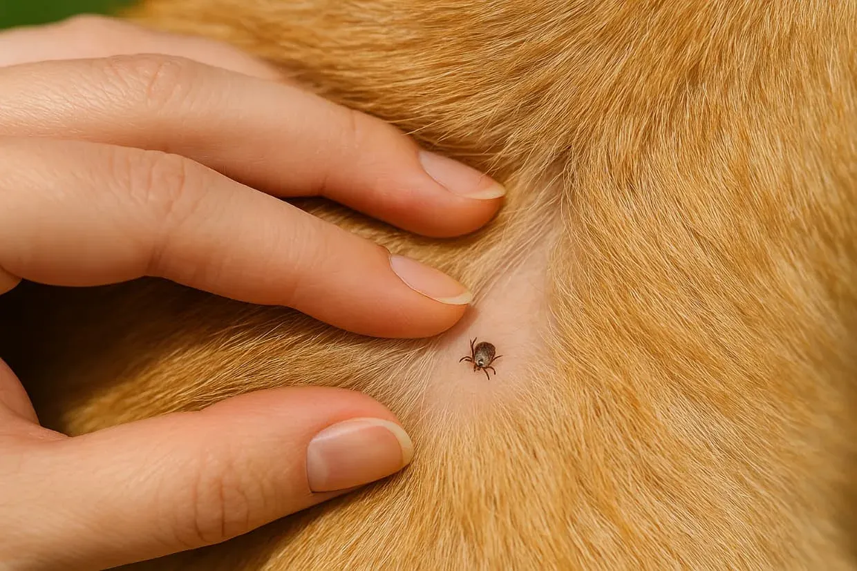 kleszcz na psie przed i po napiciu krwi por&oacute;wnanie