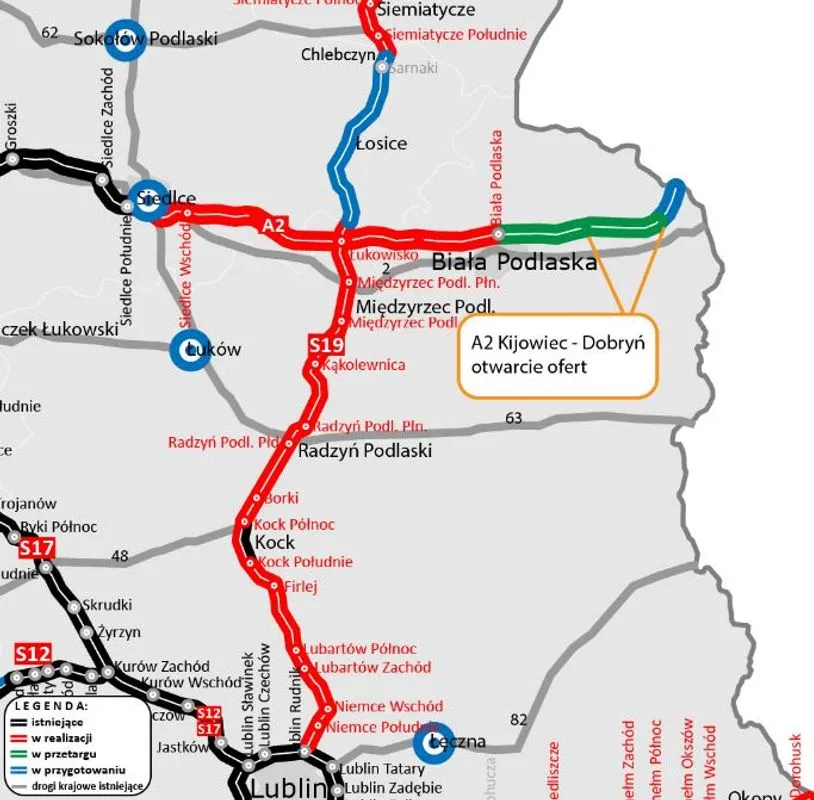 Budowa autostrady A2 wsch&oacute;d Polska