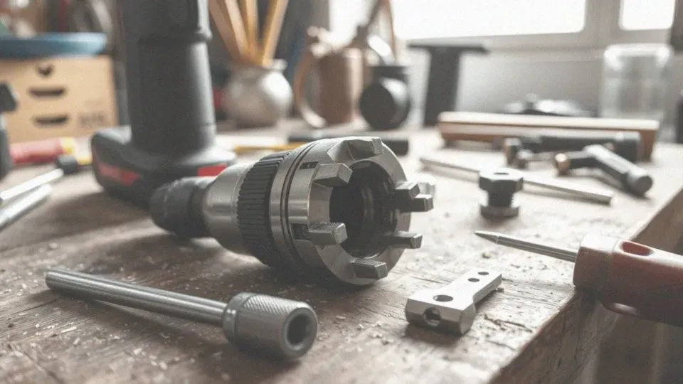 demontaż uchwytu wiertarskiego krok po kroku