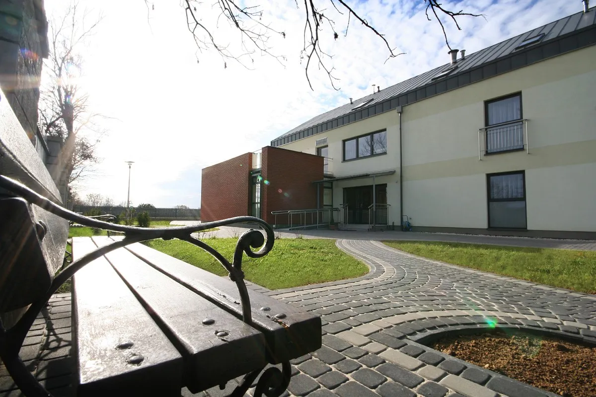 Dom Opieki Sielanka Palmiry widok z lotu ptaka Kampinos