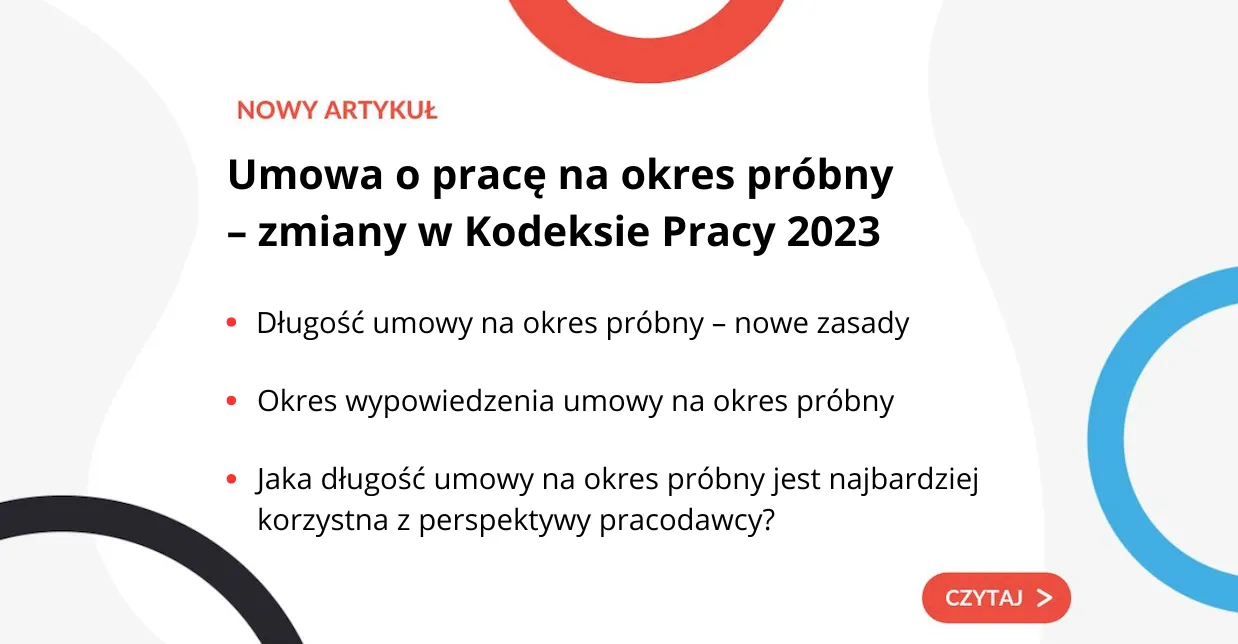 kodeks pracy zmiany 2023 okres próbny