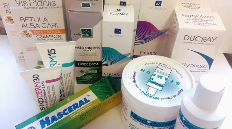 Preparaty na łuszczycę głowy bez recepty, szampony, maści