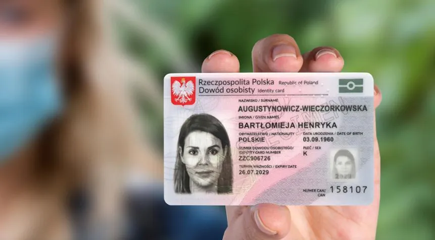 Przykład wzoru nowego dowodu osobistego