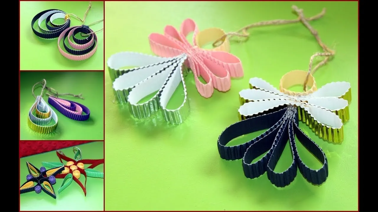 piękne ozdoby choinkowe z papieru DIY