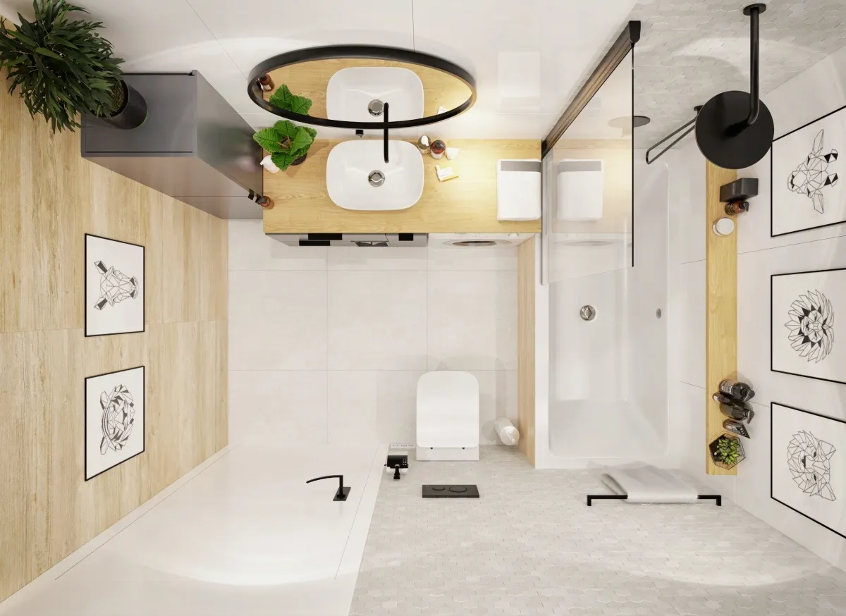 mała łazienka podwieszana ceramika