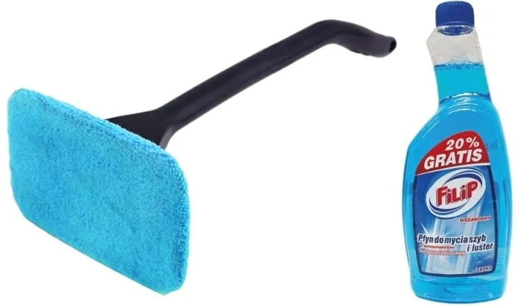 akcesoria do mycia szyb samochodowych mikrofibra płyn