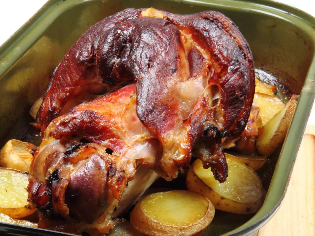 Golonka w naczyniu żaroodpornym i w rękawie do pieczenia