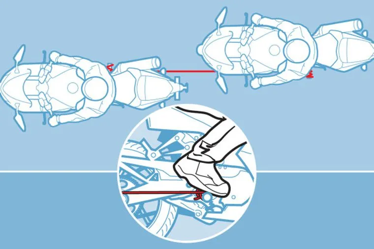 holowanie motocykla linka