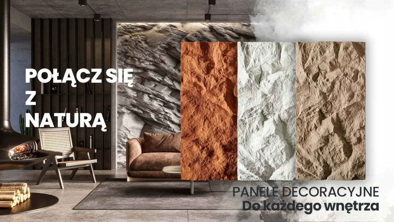 panele ścienne do łazienki imitujące kamień