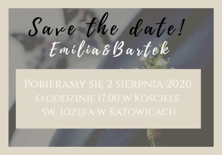 save the date przykłady formy