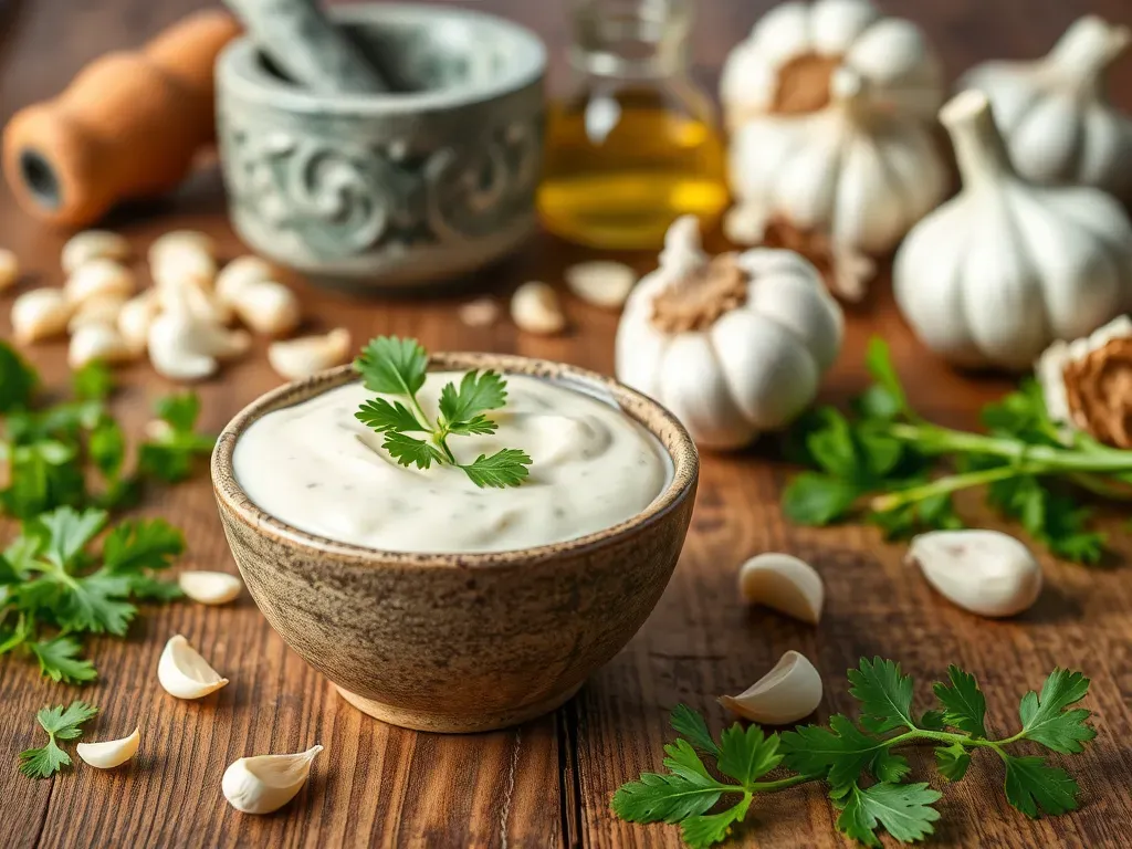 R&oacute;żne warianty sosu czosnkowego