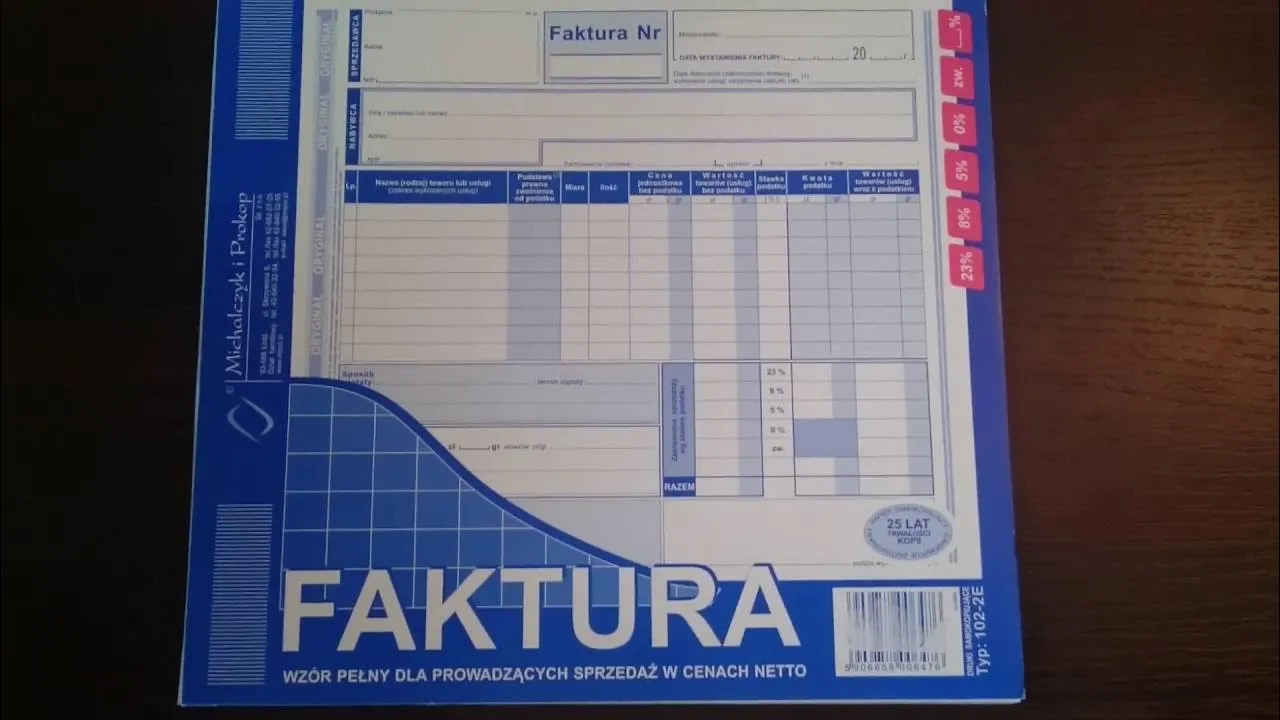 Checklista poprawnie wypełnionej faktury