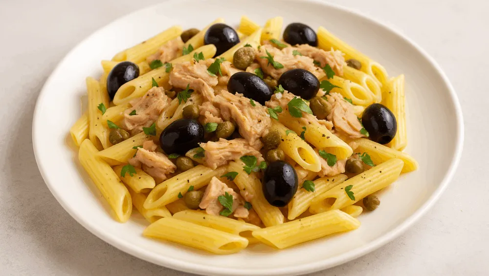 szybki obiad 15 minut makaron tuńczyk