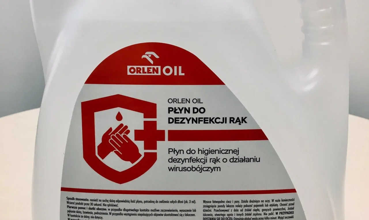 Płyn do dezynfekcji Orlen opakowanie