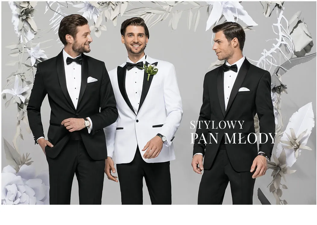 Pan Młody w garniturze ślubnym