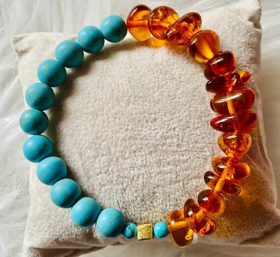 Prezenty na 18 rocznicę ślubu biżuteria turkus bursztyn