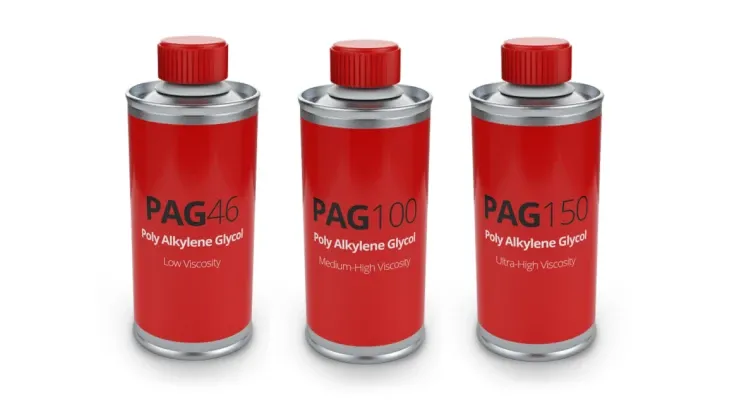 r&oacute;żne typy olej&oacute;w do klimatyzacji PAG POE