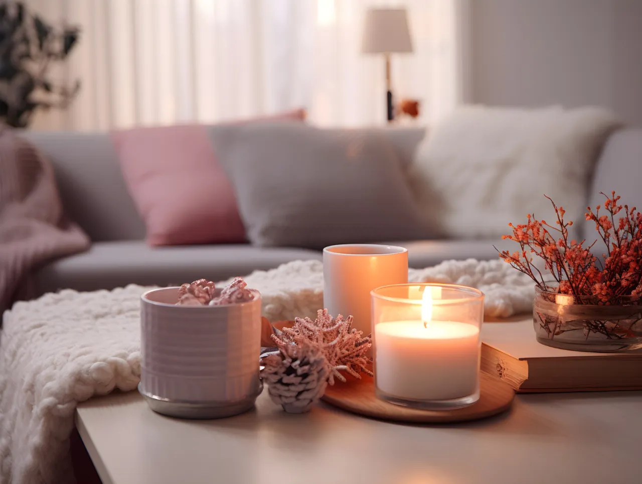 Zdjęcie Naturalna świeczka o zapachu świerku – relaks i harmonia w domu
