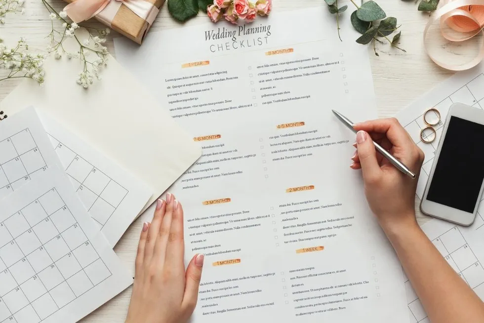 harmonogram planowania ślubu checklist