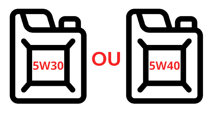 bidon d'huile moteur 5W30 et 5W40