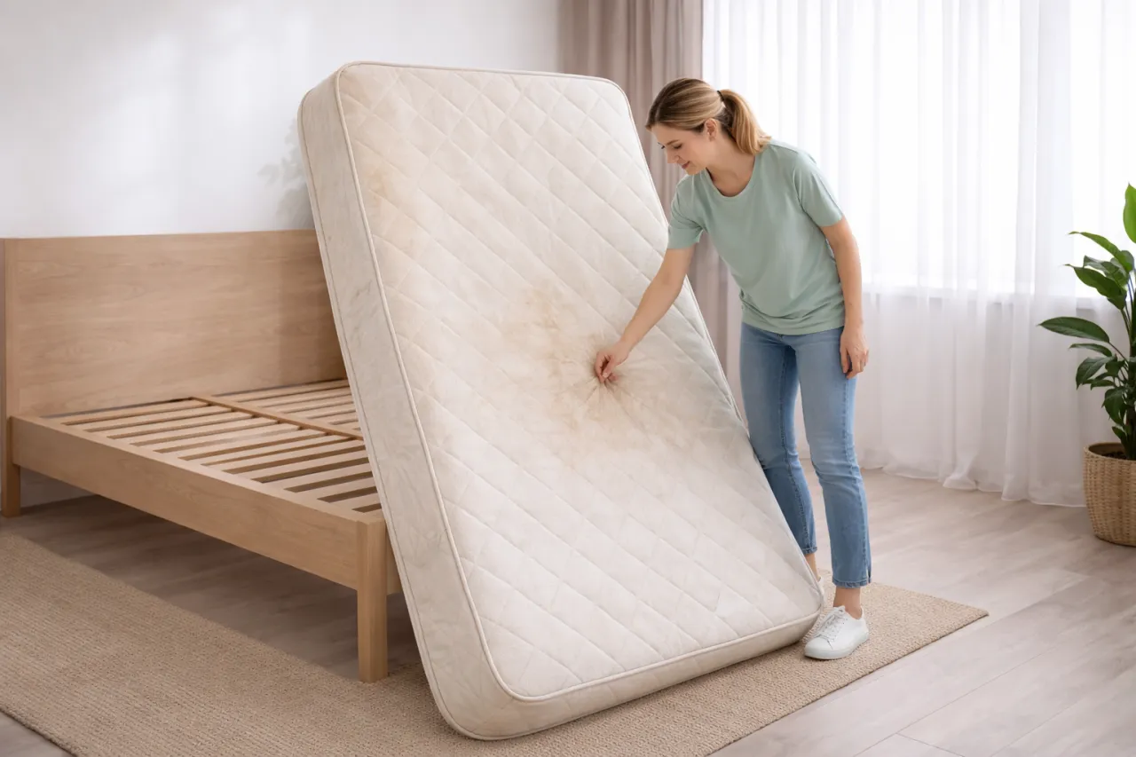 zużyty materac b&oacute;l plec&oacute;w