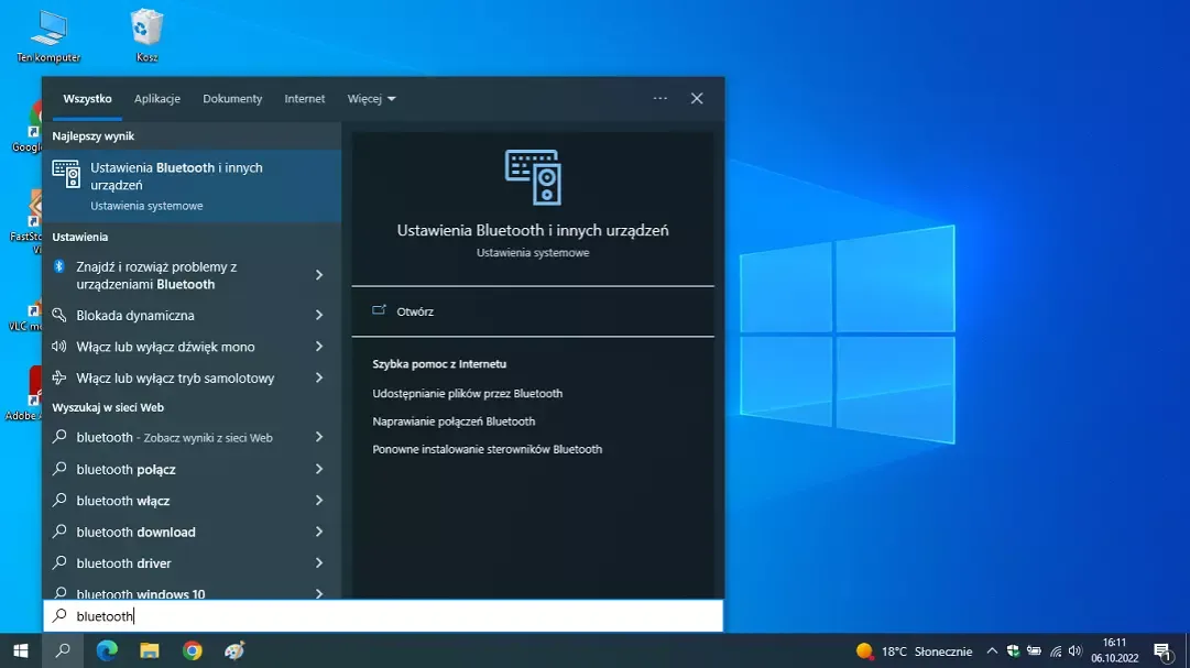 Parowanie słuchawek Bluetooth z komputerem