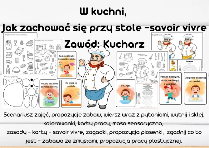 Zdjęcie Zagadka o kucharzu dla dzieci - poznaj najlepszą zabawę edukacyjną