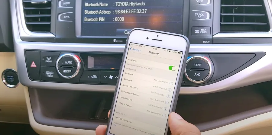 Zdjęcie Jak połączyć telefon z samochodem przez Bluetooth Toyota Avensis T27 łatwo i bez problemów