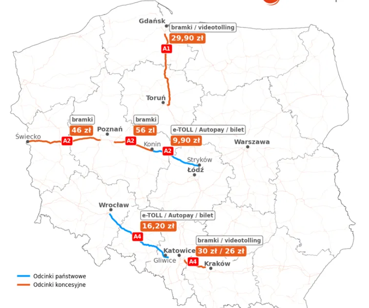 Zdjęcie Gdzie płatne autostrady w Polsce? Lista odcinków i koszty przejazdu