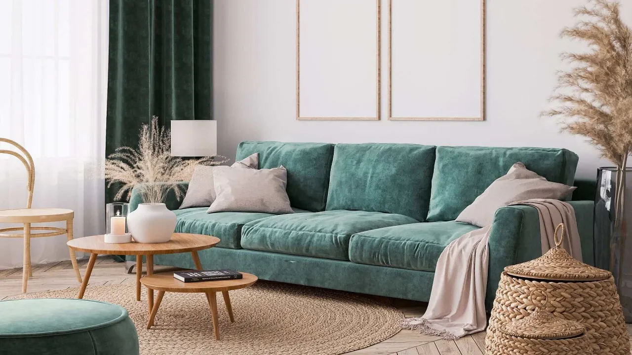 Zdjęcie Idealny kolor dywanu do zielonej kanapy – unikaj najczęstszych błędów