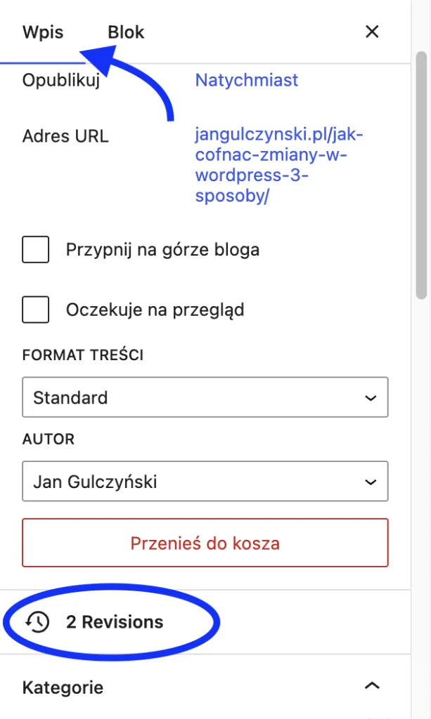 Zdjęcie Jak cofnąć zmiany w WordPress i uniknąć utraty danych – prosty poradnik