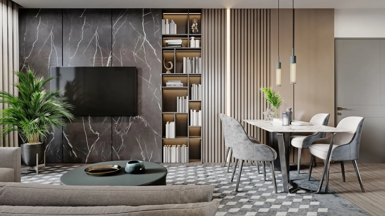 Zdjęcie Wnęka w salonie: Pomysły na funkcjonalną i stylową zabudowę