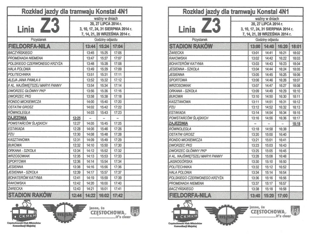 Zdjęcie Rozkład jazdy MPK Częstochowa – znajdź godziny odjazdów i trasy