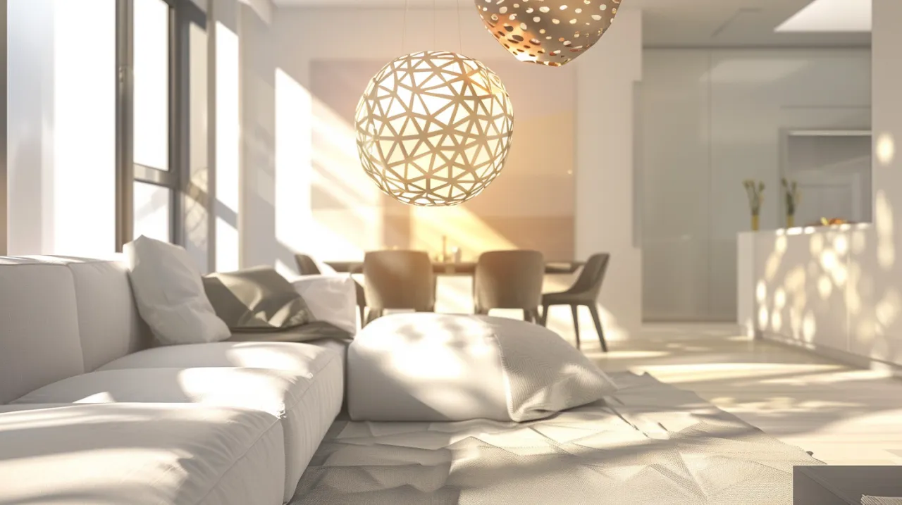 Zdjęcie Lampa geometryczna: Najciekawsze lampy sufitowe geometryczne do wnętrza