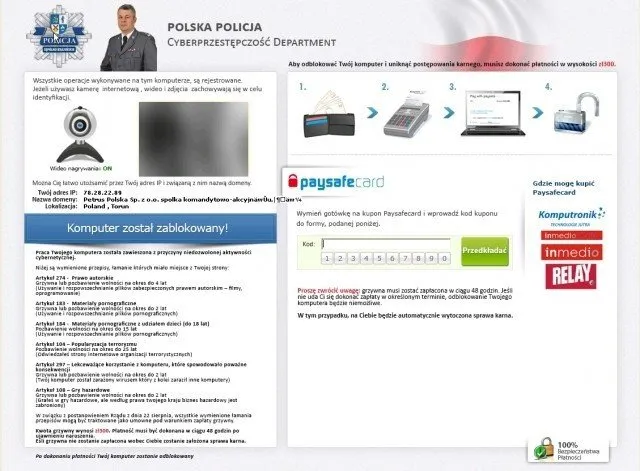 Zdjęcie Uwaga: Czy policja może zablokować komputer? Poznaj prawdę o oszustwie