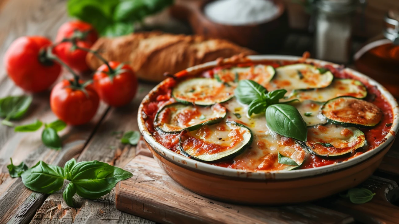 Zdjęcie Cukinia zapiekana z mozzarellą: rozkosz dla podniebienia