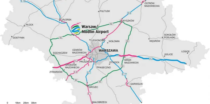 Zdjęcie Jak dotrzeć na lotnisko w Modlinie: najtańsze i najszybsze opcje