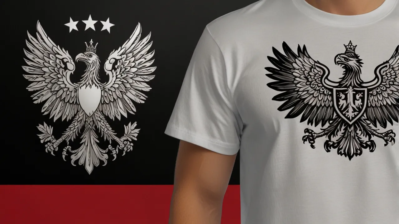 Zdjęcie Koszulka z godłem Polski: Patriotyczny symbol na co dzień