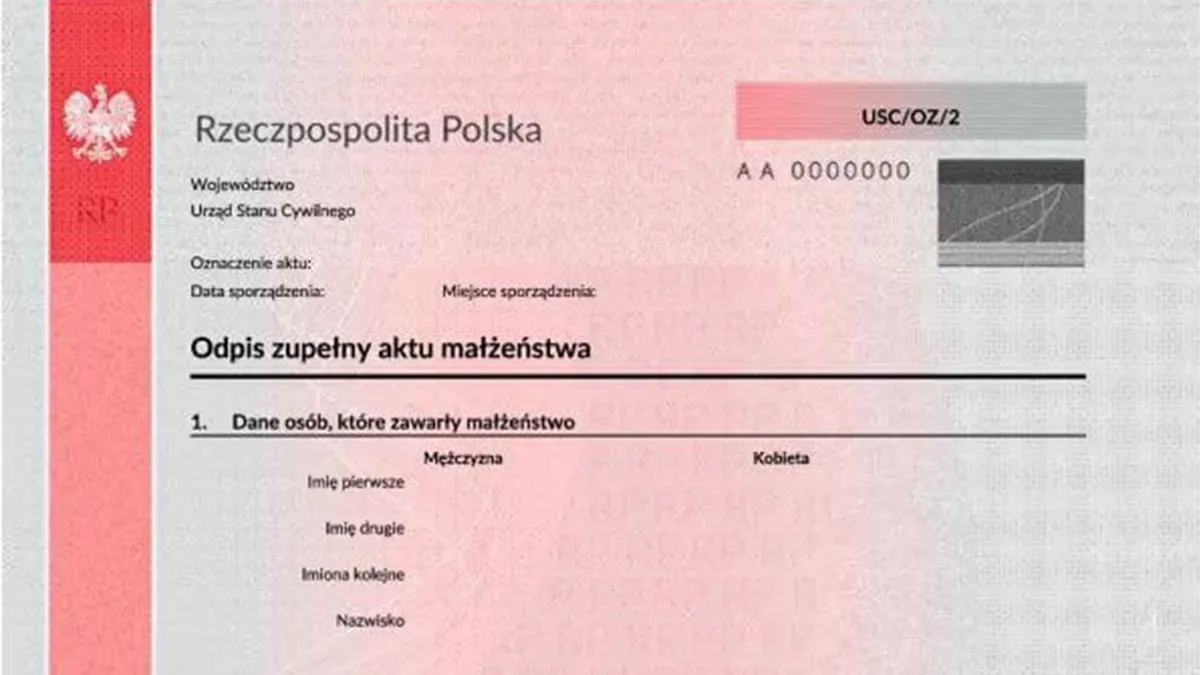 Zdjęcie Odpis zupełny aktu małżeństwa - co zawiera i dlaczego jest ważny