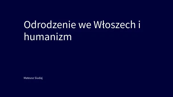 Zdjęcie Renesans klasa 6 - Odkryj fascynujący świat sztuki i historii