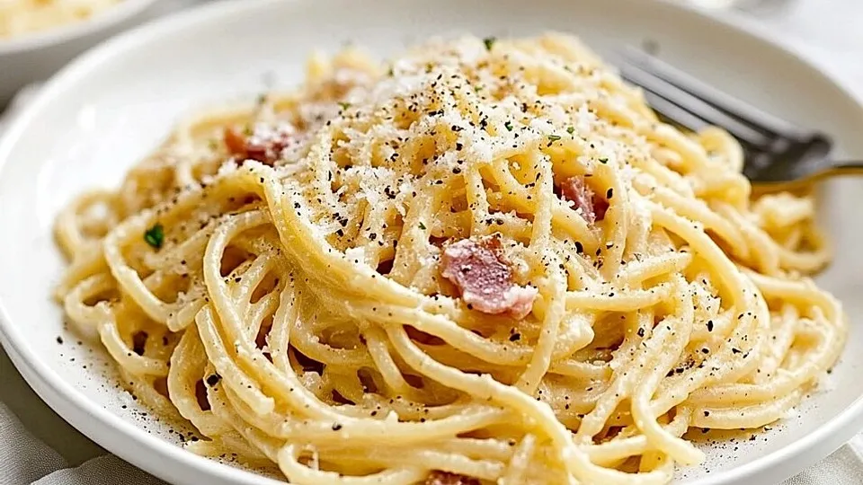 Zdjęcie Rezept für Spaghetti Carbonara original: Authentisch und cremefrei genießen