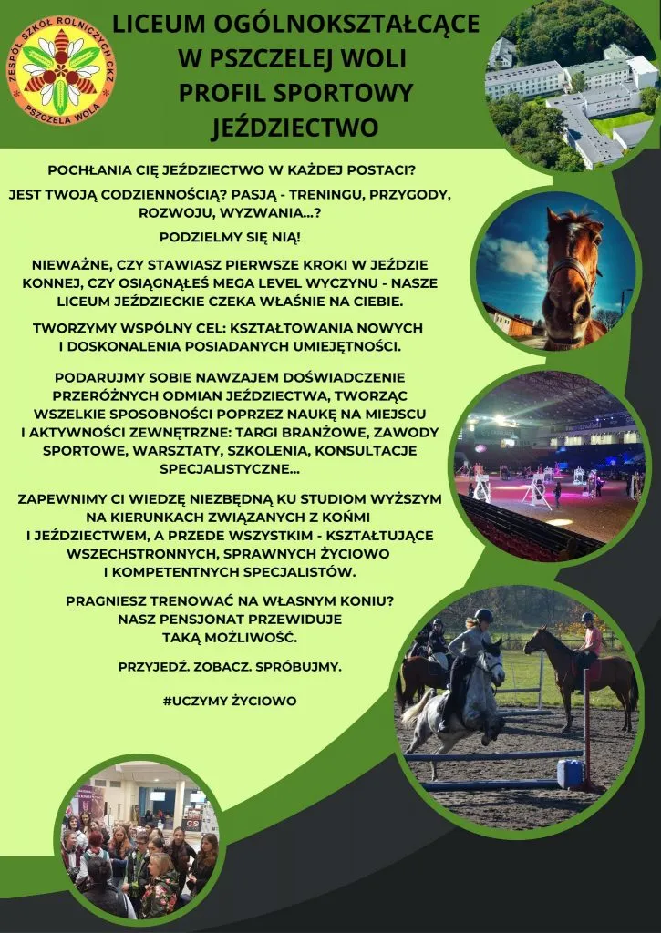 Zdjęcie Pszczela Wola liceum jeździeckie - co musisz wiedzieć przed wyborem?
