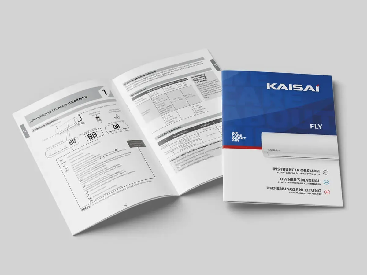 Zdjęcie Instrukcja obsługi Kaisai Eco 3,5 kW: Efektywne użytkowanie klimatyzatora