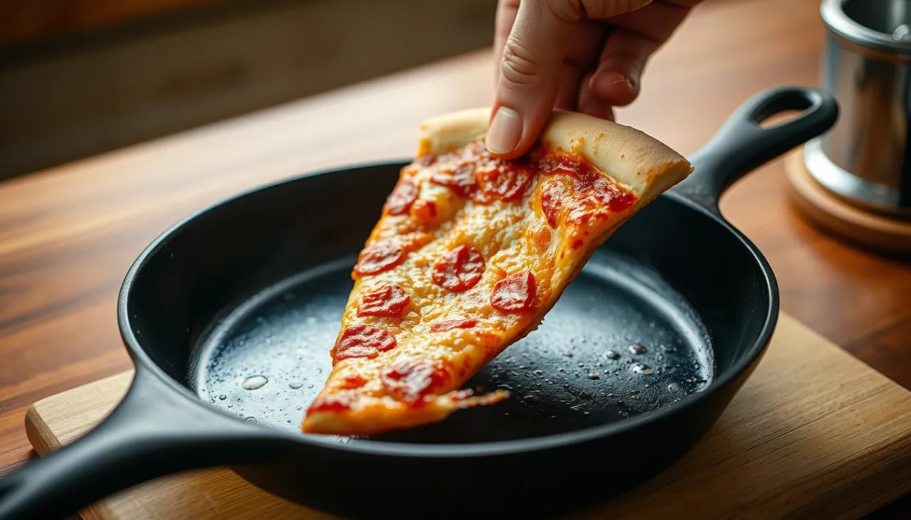 Zdjęcie Jak podgrzać pizzę na patelni, aby uniknąć przypalenia i zachować smak