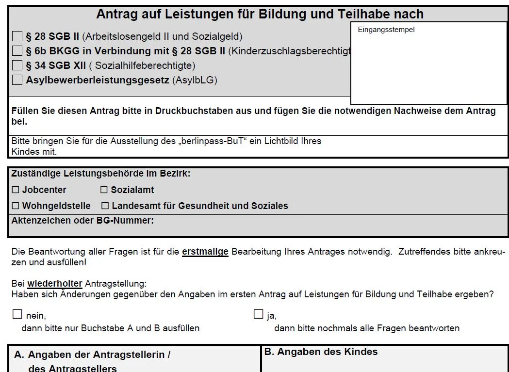 Zdjęcie So beantragen Sie erfolgreich den Bildung und Teilhabe Antrag ohne Stress