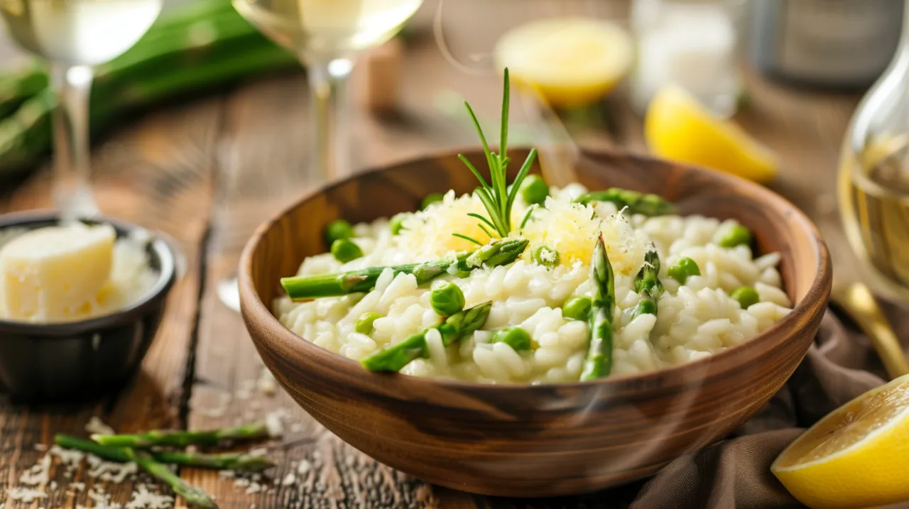 Zdjęcie Kremowe risotto ze szparagami: Przepis na pyszne i kremowe risotto