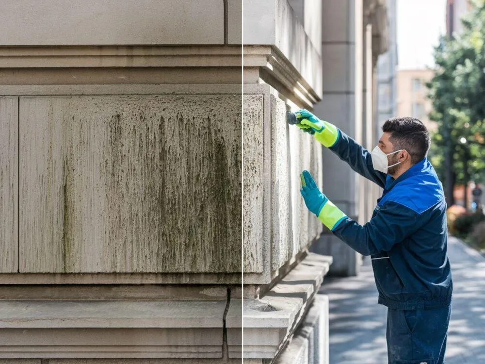 Zdjęcie Skuteczne sposoby na usunięcie zielonego nalotu z płotu bez wysiłku