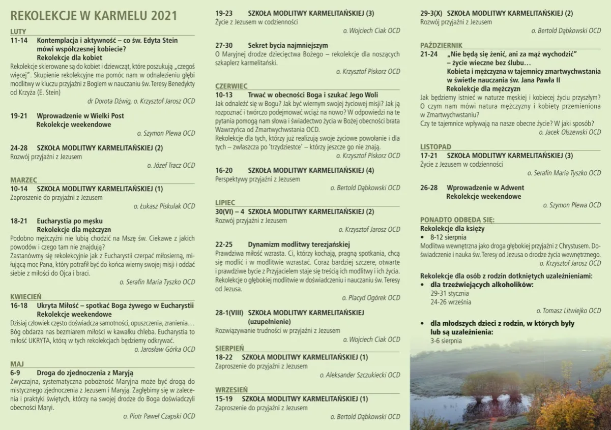 Zdjęcie Plan rekolekcji: Znajdź idealny program duchowego odnowienia