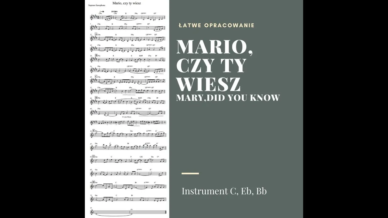 Zdjęcie Mario czy ty wiesz - chwyty ukulele i tekst kolędy świątecznej