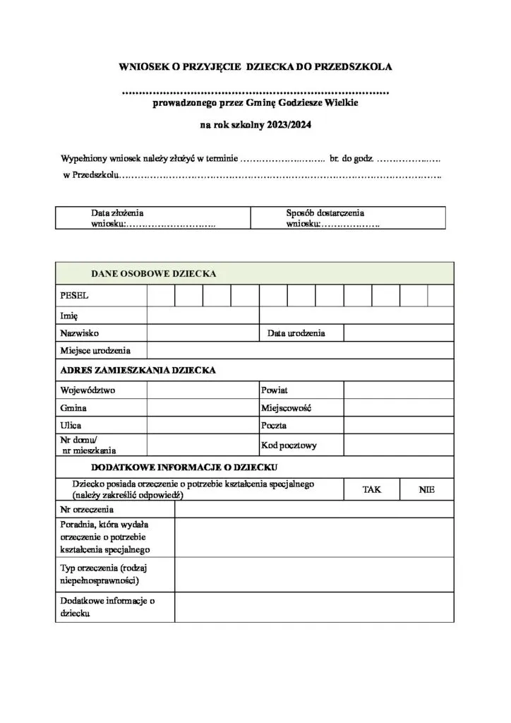 Zdjęcie Jak uniknąć błędów i wypełnić wniosek do przedszkola – wzór i instrukcja krok po kroku